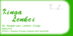 kinga lenkei business card